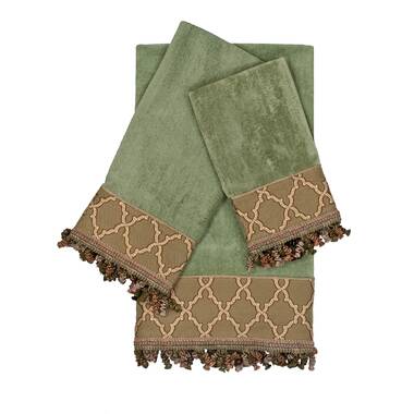 Green decorative online towels